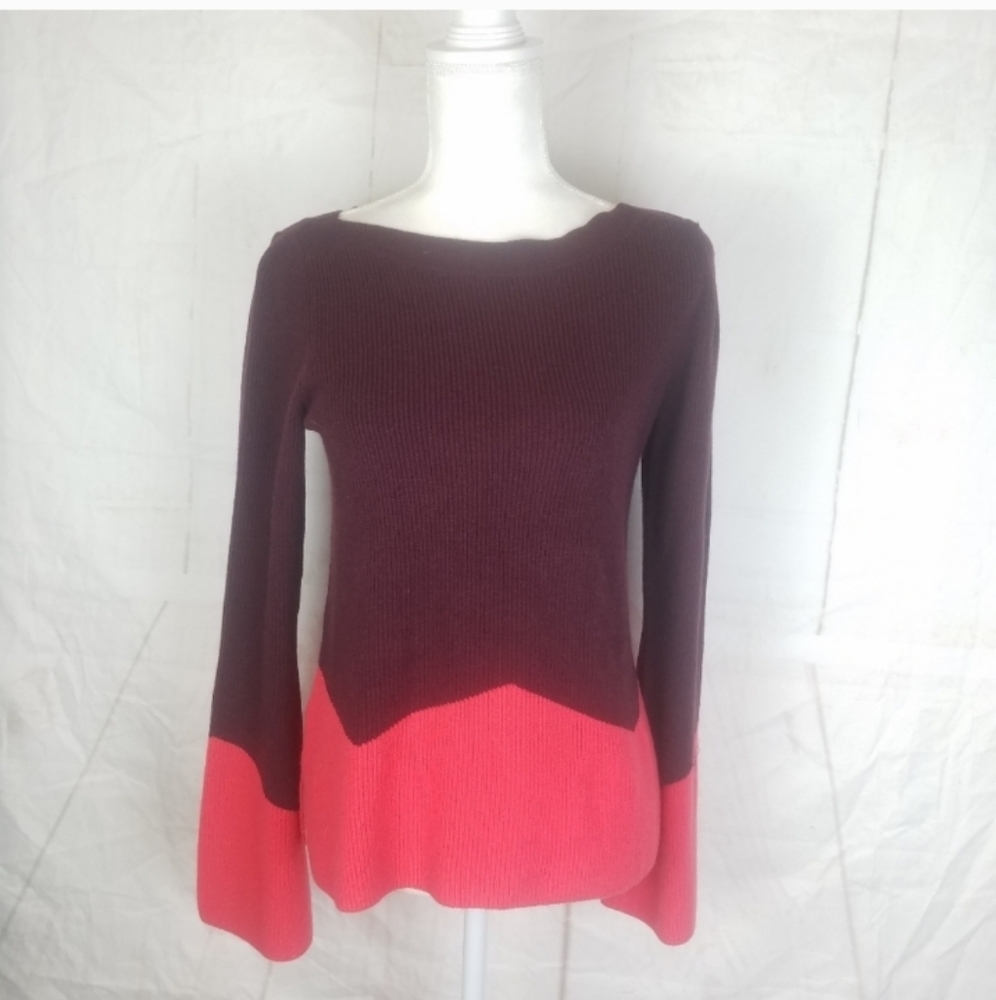 Ann Taylor woolblend colorblock sweater